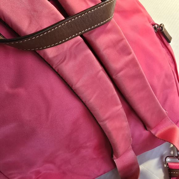 Tumi Pink and Brown Women's Backpack Y2K Vintage 90s - Picture 10 of 16